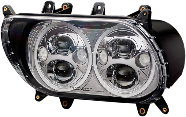 CUSTOM DYNAMICS Headlight - Chrome - FLTR CDTB-RG-15-C