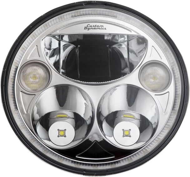 CUSTOM DYNAMICS 7" TruBEAM® Headlamp - Chrome - Chief CDTB-7-I-C