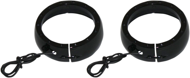 CUSTOM DYNAMICS Lighted Passing Lamp Trim Ring '14+ FLHT - Black CDTB-45TR-1B