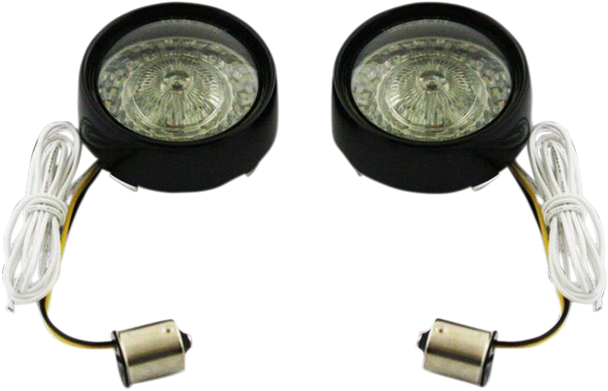 CUSTOM DYNAMICS Bullet Turn Signal - 1156 - Gloss Black - Smoke Lens PB-BB-AW-1156BS