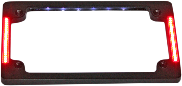 CUSTOM DYNAMICS License Plate Frame with LED - Flat - Black TF07-B