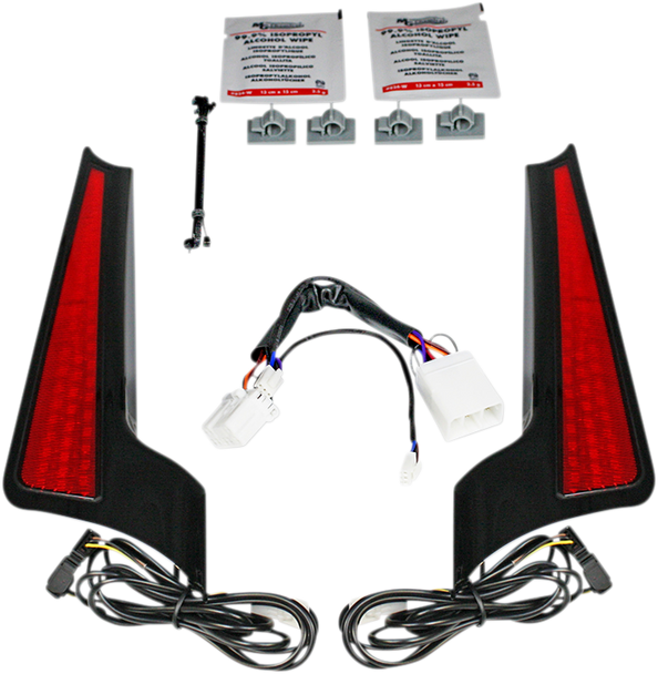 CUSTOM DYNAMICS Fascia LED Light Panels - Black/Red CD-FASCIA-HD-RB