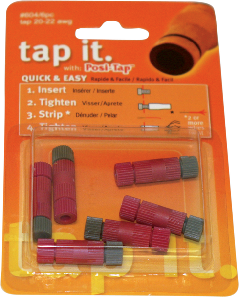 CUSTOM DYNAMICS Posi-Lock Wire Connectors 20-22 Gauge - 6PK 604