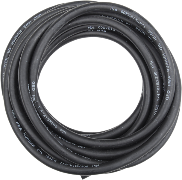 EMGO Oil/Fuel Line - Black - 1/4" - 25' 14-03711