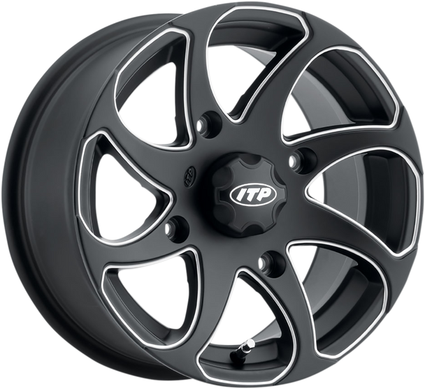 ITP Twister® Directional Wheel - Front/Rear | Left -  Milled Black - 14x7 - 4/137 - 5+2 1422328727BL