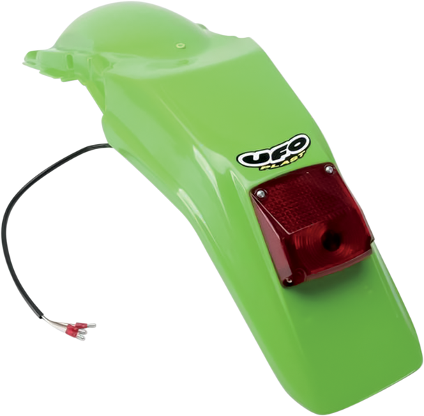 UFO Enduro Rear Fender - W/Light - Green - KDX KA02789-026