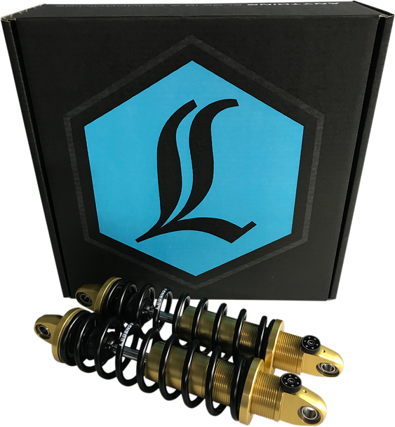 Legend Suspension REVO-A Shocks 12" Gold for 1999-2025 Harley-Davidson Road King 1310-1740