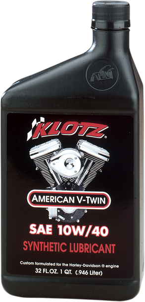 KLOTZ OIL V-Twin Synthetic Engine Oil - 10W-40 - 1 U.S. quart KH-1040