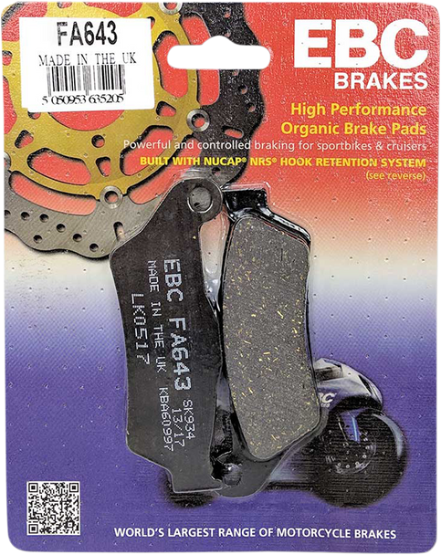 EBC Organic Brake Pads - FA643 FA643