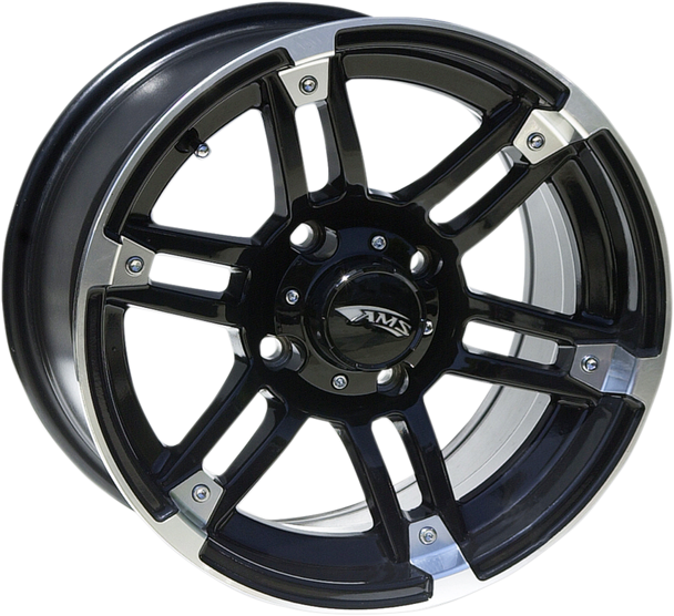 AMS Wheel - Front/Rear - Machined Black - 15x7 - 4/156 - 4+3 5700-031AB