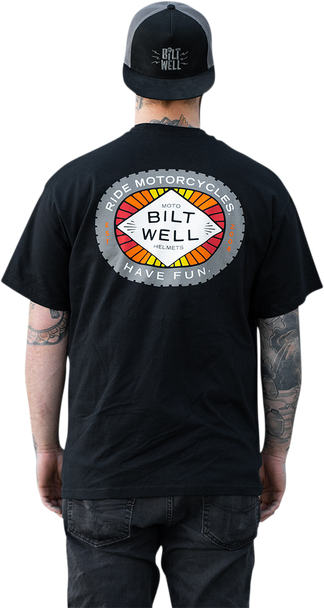 BILTWELL Ride Motorcycles, Have Fun T-Shirt - Black - XL 8101-053-005