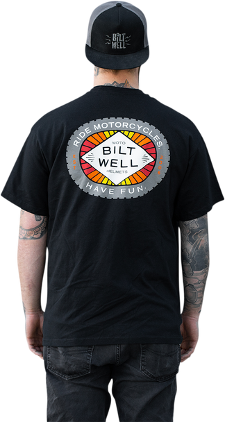 BILTWELL Ride Motorcycles, Have Fun T-Shirt - Black - 2XL 8101-053-006