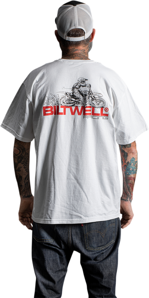 BILTWELL Spare Parts T-Shirt - White - XL 8101-054-005
