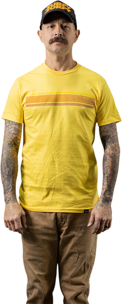 BILTWELL Stripe T-Shirt - Yellow - 2XL 8101-055-006