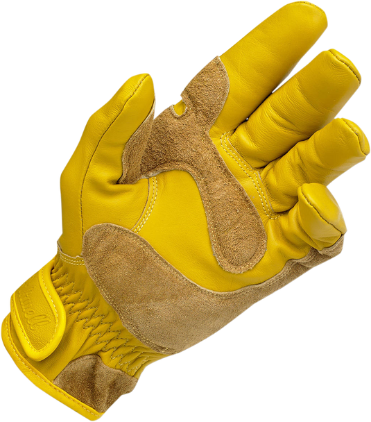 BILTWELL Work Gloves - Gold - Small 1503-0707-002