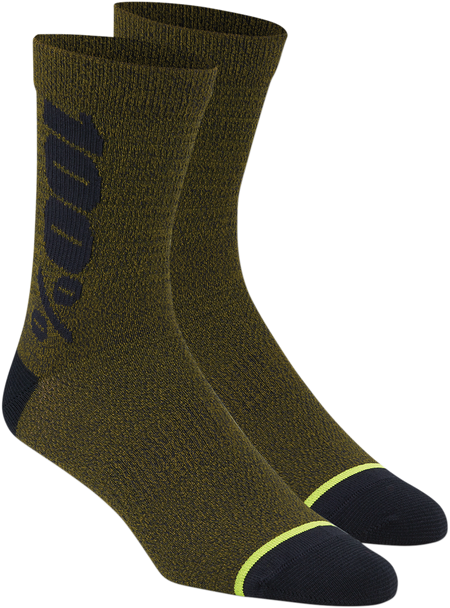 100% Rythym Socks - Merino Wool - Green - Small/Medium 24006-190-17