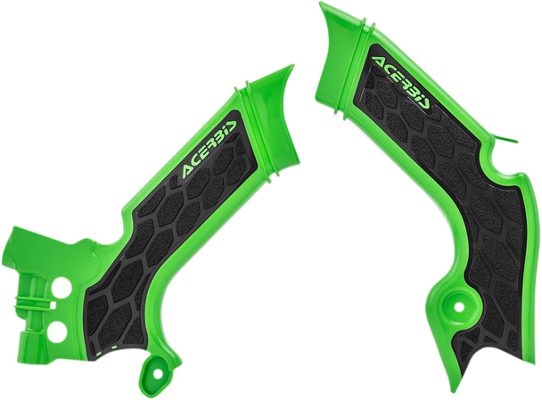 ACERBIS X-Grip Frame Guards - Green/Black - KX 2742601089