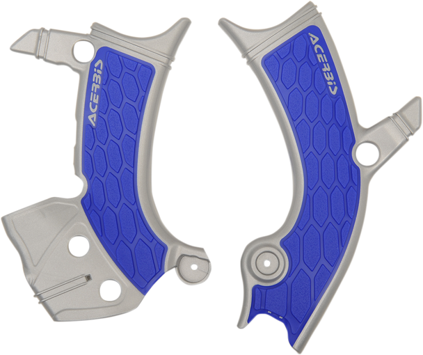 ACERBIS X-Grip Frame Guards - Silver/Blue - YZF/WRF 2689411404