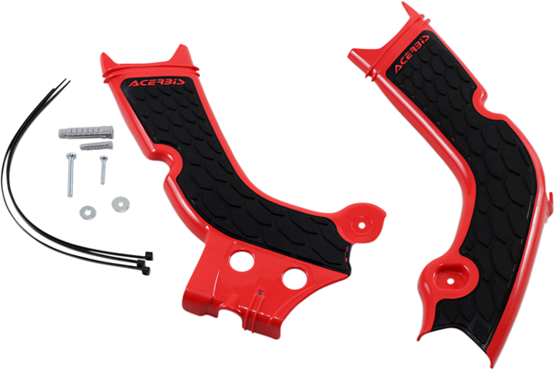 ACERBIS X-Grip Frame Guards - Red/Black - CRF 2736331018