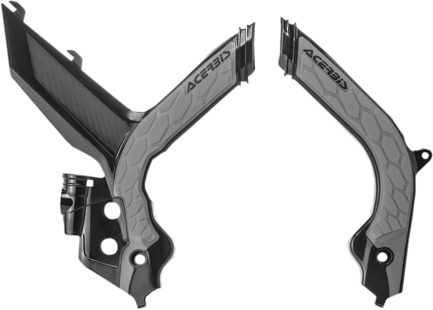 ACERBIS X-Grip Frame Guards - Black/Silver - KTM 2733441001