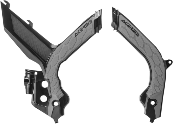 ACERBIS X-Grip Frame Guards - Black/Silver - KTM 2733441001