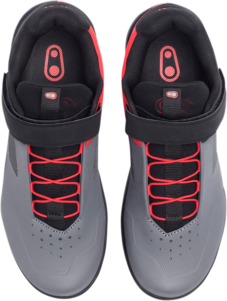 CRANKBROTHERS Stamp Speedlace Shoes - Gray/Red - US 8.5 STS07030A-8.5