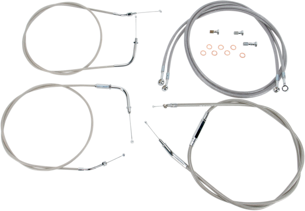 BARON Cable Line Kit - 15" - 17" - '99 - '03 Roadstar - Stainless Steel BA-8021KT-16