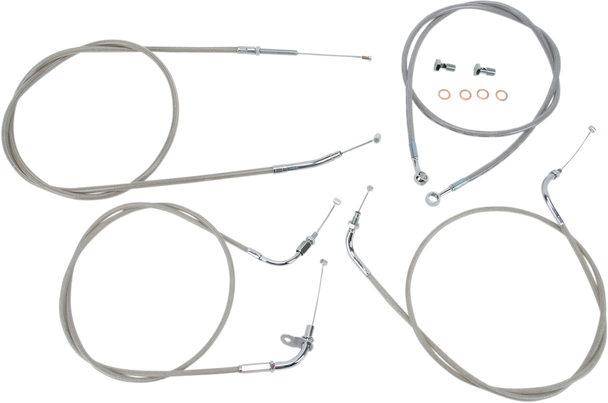 BARON Cable Line Kit - 15" - 17" - XVS650CL - Stainless Steel BA-8015KT-16