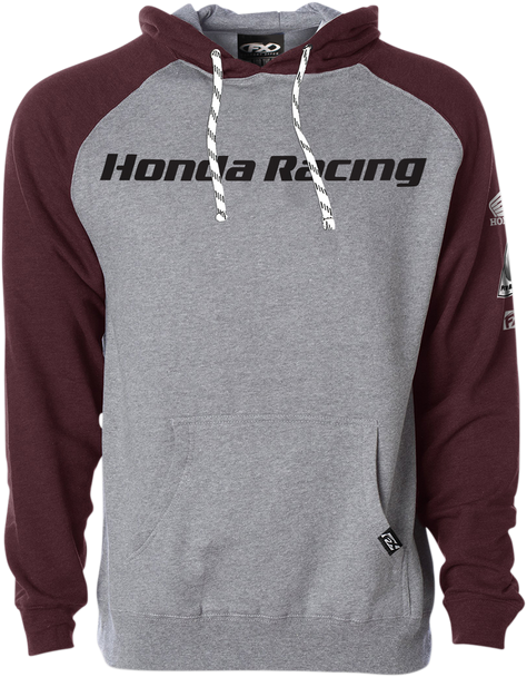 FACTORY EFFEX Honda Racing Hoodie - Gray/Burgundy - Medium 23-88302