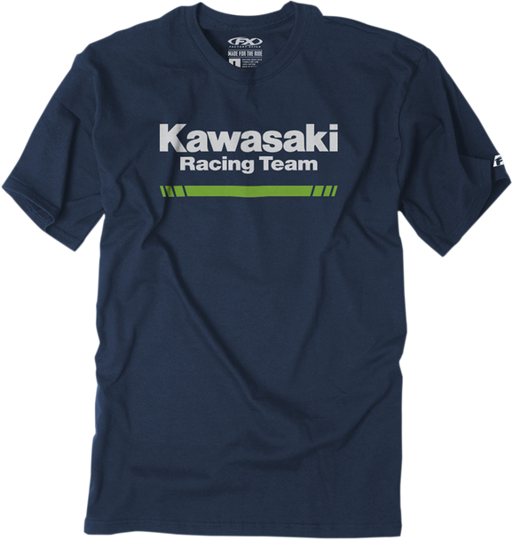 FACTORY EFFEX Kawasaki Stripes T-Shirt - Navy - 2XL 22-87108