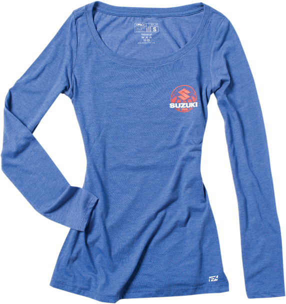 FACTORY EFFEX Women's Suzuki Sun Long-Sleeve T-Shirt - Royal - Small 20-87410