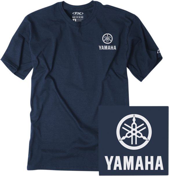 FACTORY EFFEX Yamaha Icon T-Shirt - Navy - Large 24-87204