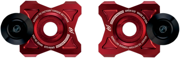 DRIVEN RACING Axle Block Sliders - Kawasaki - Red DRAX-113-RD