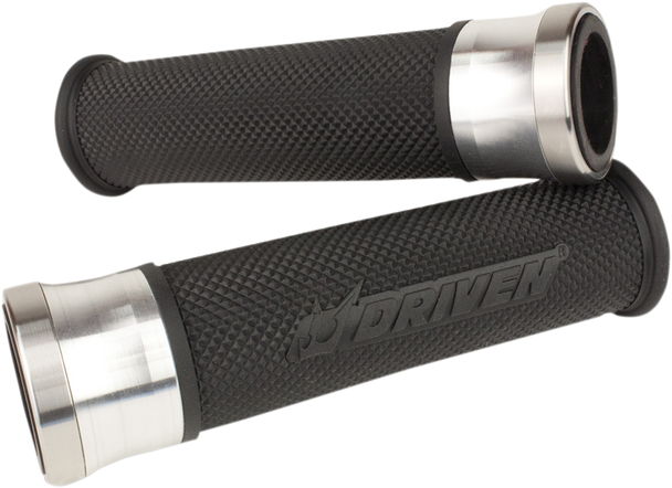DRIVEN RACING Grips - Halo - Silver/Black DHS-SL