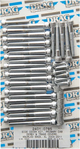 DRAG SPECIALTIES Knurled Side Cover Bolt Kit - XL MK697