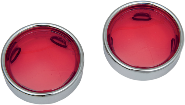 DRAG SPECIALTIES Lens w/Trim Ring -  Red 12-0227-LR