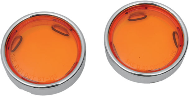 DRAG SPECIALTIES Lens w/Trim Ring -  Amber 12-0224-LA
