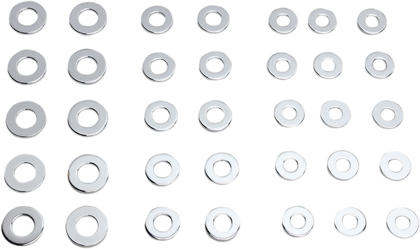 DRAG SPECIALTIES Chrome S.A.E Washer Kit (35) MPBDR6