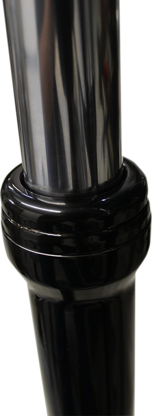 LA CHOPPERS Fork Dust Covers - 39 mm - Gloss Black Powder Coat LA-7503-39B