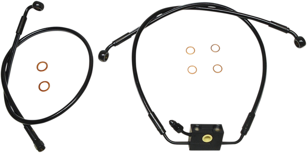 MAGNUM Brake Line - XR - Dual Disc - ABS - Black - Softail SBB1335-32