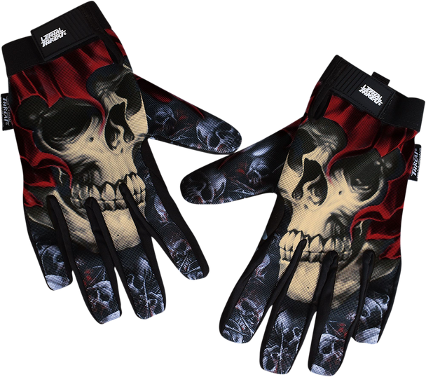 LETHAL THREAT Reaper Gloves - Black/White - 2XL GL15016XXL