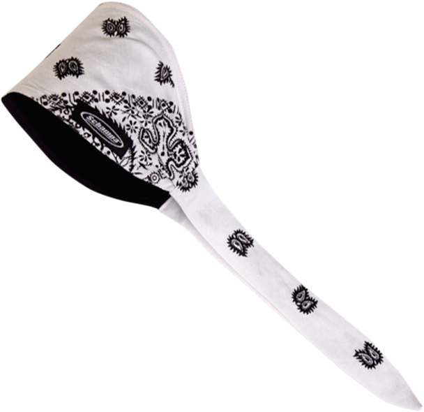 SCHAMPA & DIRT SKINS Old School Bandana - White Paisley OSB1-208