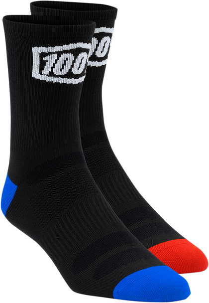 100% Terrain Socks - Black - Large/XL 20049-00009