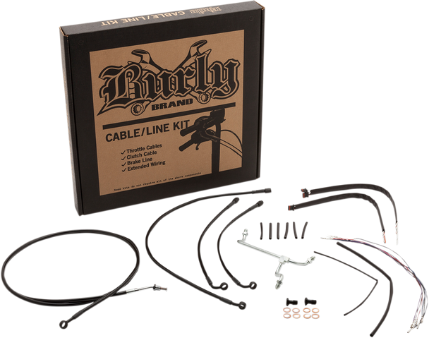 BURLY BRAND Control Kit - 18" Ape Hanger Handlebars - ABS B30-1187 BURLY BRAND Control Kit - 18" Ape Hanger Handlebars - ABS B30-1187