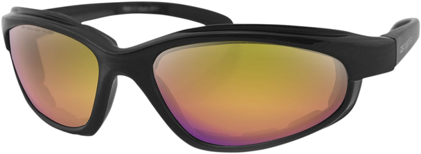 BOBSTER Fat Boy Sunglasses - Matte Black - Purple/Yellow Revo EFB002H