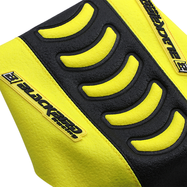 BLACKBIRD RACING Double Grip 3 Seat Cover - Black/Yellow - Suzuki 1331HUS