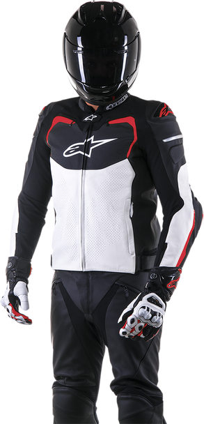 ALPINESTARS GP Pro Airflow Leather Jacket - Black/White/Red - US 40 / EU 50 3105116-123-50