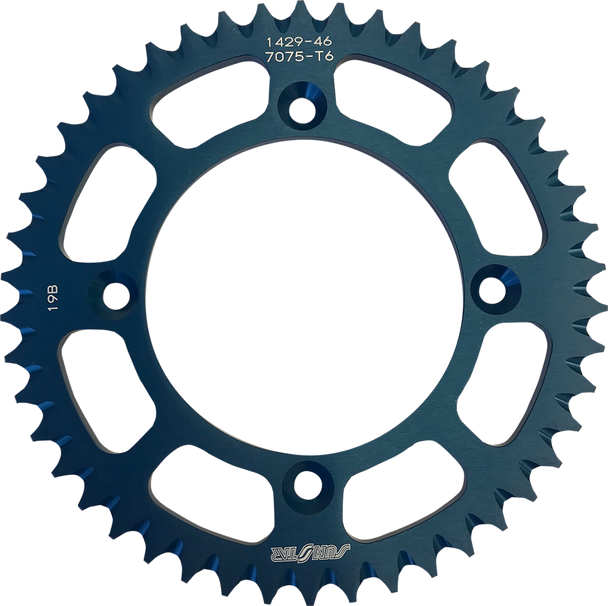 SUNSTAR SPROCKETS Aluminum Rear Sprocket - 46-Tooth - Blue 5-142946BL