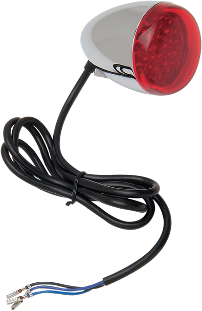 CHRIS PRODUCTS Turn Signal - LED - Chrome/Red 8500R-LED