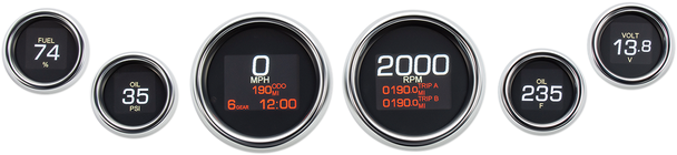 DAKOTA DIGITAL MLX 6-Gauge Instrument Kit - Chrome Bezel MLX-8604